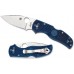 Нож складной Native 5 - Spyderco 41PDBL5, сталь CPM® S110V Satin Plain, рукоять термопластик FRN, синий (Dark Blue)