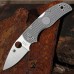 Нож складной Native Spyderco 41PGY5, сталь Carpenter CTS™ - Maxamet® Micro-Melt® Alloy Satin Plain, рукоять термопластик FRN, серый