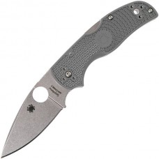 Нож складной Native Spyderco 41PGY5, сталь Carpenter CTS™ - Maxamet® Micro-Melt® Alloy Satin Plain, рукоять термопластик FRN, серый