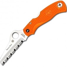 Нож складной Rescue 79 mm Orange Spyderco 45SOR, сталь VG-10 Satin Serrated, рукоять термопластик FRN, оранжевый