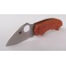 Складной нож Meerkat ORANGE Spyderco 64JPBORE, сталь Hitachi HAP40 High-Speed Steel / Laminated SUS 410 Satin Plain, рукоять термопластик FRN, оранжевый