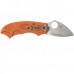 Складной нож Meerkat ORANGE Spyderco 64JPBORE, сталь Hitachi HAP40 High-Speed Steel / Laminated SUS 410 Satin Plain, рукоять термопластик FRN, оранжевый