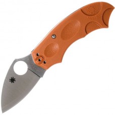 Складной нож Meerkat ORANGE Spyderco 64JPBORE, сталь Hitachi HAP40 High-Speed Steel / Laminated SUS 410 Satin Plain, рукоять термопластик FRN, оранжевый