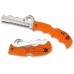 Складной нож Rescue Assist™ Orange - Spyderco 79PSOR, сталь VG-10 Satin Serrated, рукоять термопластик FRN, оранжевый