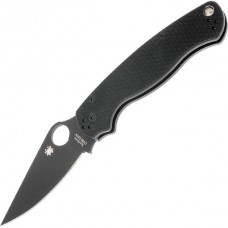 Складной нож Para Military 2 - Spyderco 81GPBK2, сталь Crucible CPM® S30V™ Black DLC-Coated Plain, рукоять стеклотекстолит G10, чёрный