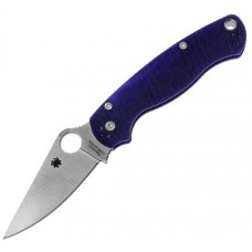 Нож складной Para Military 2 Dark Blue - Spyderco 81GPDBL2, сталь CPM® S110V™ Satin Plain, рукоять стеклотекстолит G10, синий