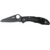 Складной нож Salt 2 - Spyderco 88SBBK2, сталь H-1 Black Titanium Carbonitride (TiCN) Serrated, рукоять термопластик FRN, чёрный