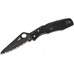 Нож складной Pacific Salt Spyderco 91SBBK, сталь H1 Black Carbonitride Serrated, рукоять термопластик FRN, чёрный