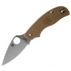 Складной нож Spyderco Urban SPRINT RUN C127PBN, сталь AEB-L Satin Plain, рукоять пластик FRN, коричневый