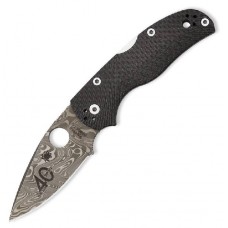 Складной нож Native 5 40th Anniversary Spyderco C41CF40TH, сталь Thor™ Pattern Damasteel®, рукоять карбон