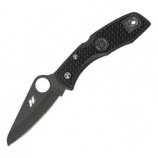 Складной нож Salt 1 - Spyderco C88PBBK, сталь H-1 Black Titanium Nitride Plain, рукоять термопластик FRN, чёрный