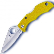 Нож складной Ladybug 3 Salt - Spyderco LYLP3, сталь H1 Satin Plain, рукоять термопластик FRN, жёлтый