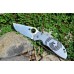 Нож складной Foundry Spyderco 160P, сталь Carpenter CTS™ - XHP Micro-Melt® Alloy Satin Plain, рукоять нержавеющая сталь