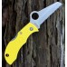 Нож складной ManBug Salt Lightweight Spyderco MYLS, сталь H1 Satin Serrated, рукоять термопластик FRN, жёлтый