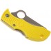 Нож складной ManBug Salt Lightweight Spyderco MYLS, сталь H1 Satin Serrated, рукоять термопластик FRN, жёлтый