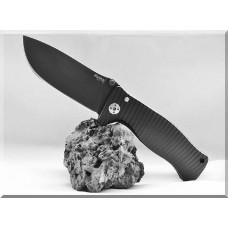 Нож складной SR-1, Solid® Black Anodized Aluminum Handle, Black MilSpec Finish D2 Tool Steel