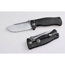 Нож складной SR-1, Solid® Black Anodized Aluminum Handle, Satin Finish D2 Tool Steel