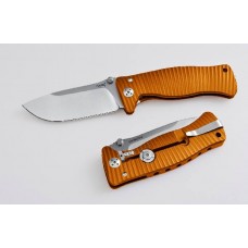 Нож складной SR-1, Solid® Orange Anodized Aluminum Handle, Satin Finish D2 Tool Steel