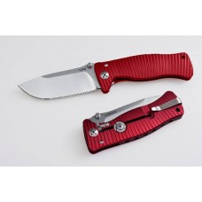 Нож складной SR-1, Solid® Red Anodized Aluminum Handle, Satin Finish D2 Tool Steel