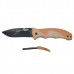 Нож складной Camillus Les Stroud San Bushmen, Carbonitride Titanium® 440A Steel, Brown and Tan Textured Zytel Handle 8.9 см.