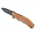 Нож складной Camillus Les Stroud San Bushmen, Carbonitride Titanium® 440A Steel, Brown and Tan Textured Zytel Handle 8.9 см.