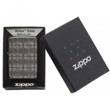 Зажигалка ZIPPO Armor® с покрытием Black Ice®, латунь/сталь, чёрная, глянцевая, 36x12x56 мм